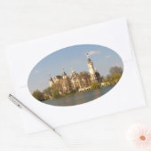 Duits Kasteel Schwerin - Schloss - Märchenschloss Ovale Sticker (Envelop)