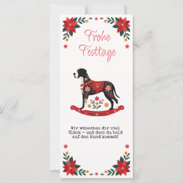 Duits: Kerst Groetkaart Duitse Dog