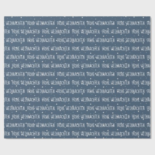 Duits kerst met vrolijkheid op sneeuwvlokken cadeaupapier (Vlak)