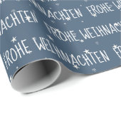 Duits kerst met vrolijkheid op sneeuwvlokken cadeaupapier (Rol Hoek)