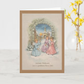  Duits Kerstfeest en nieuwjaarskaart Kaart (Gele Bloem)