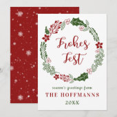 Duits Kerstfeest, op maat Feestdagenkaart (Voorkant / Achterkant)