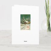 Duits Kerstmis - winterbos, 25 december, Feestdagen Kaart (Achterkant)