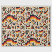 Duits kerstpapier cadeaupapier (Vlak)