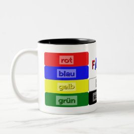 Duits Kleuren Leren Woordenschat Tweekleurige Koffiemok