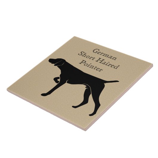 Duits kortepunts dog Silhouette Tegeltje (Zijkant)