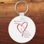 duits kortharig pointer hart behoort sleutelhanger (Voorkant)