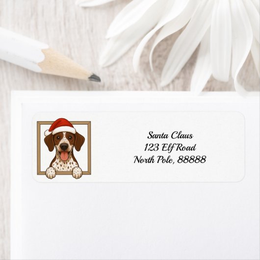 Duits Kortharig Pointer Holiday Retouradres Etiket (Insitu)