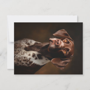 Duits Kortharig Pointer Portret Briefkaart