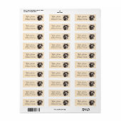 Duits kortharig pointer retouradreslabel etiket (Full Sheet)