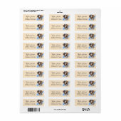 Duits kortharig pointer retouradreslabel etiket (Full Sheet)