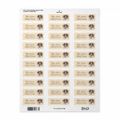 Duits kortharig pointer retouradreslabel etiket (Full Sheet)