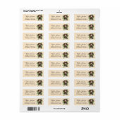 Duits kortharig pointer retouradreslabel etiket (Full Sheet)