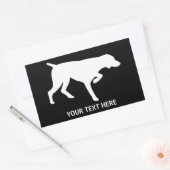 Duits kortharig pointer silhouet rechthoekige sticker (Envelop)