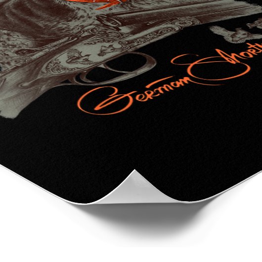 Duits kortharig Shirt. Born Hunter Poster (Hoek)