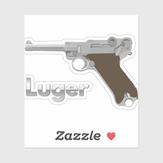 Duits Luger Pistol Sticker (Vel)