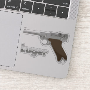Duits Luger Pistol Sticker