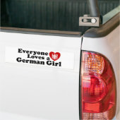 Duits meisje bumpersticker (Op Truck)