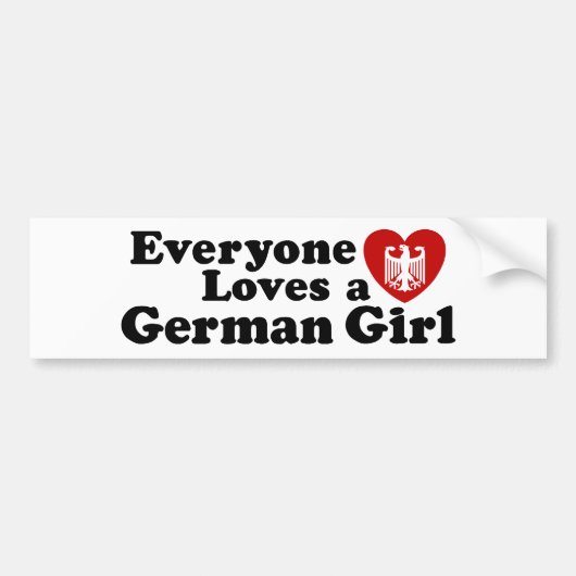 Duits meisje bumpersticker (Voorkant)