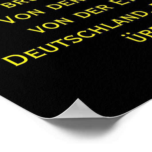 Duits nationaal volkslied Poster (Hoek)