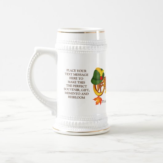 Duits Oktoberfest gepersonaliseerd bier Stein Bierpul (Links)