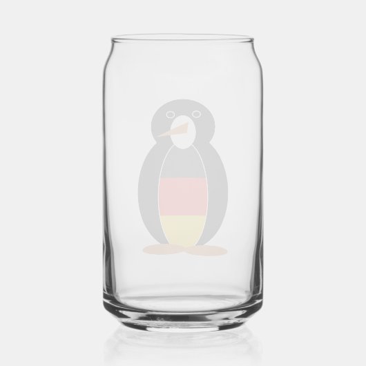 Duits Penguin - Deutsch Pinguin Blikvorm Glas (Achterkant)