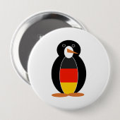 Duits Penguin - Deutsch Pinguin Ronde Button 4,0 Cm (Voorkant /achterkant)