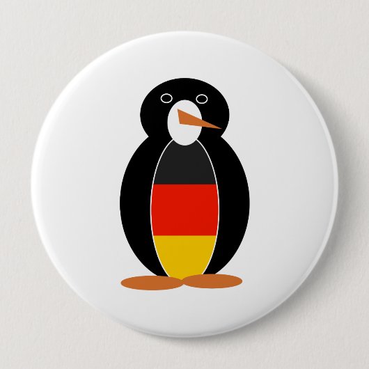 Duits Penguin - Deutsch Pinguin Ronde Button 4,0 Cm (Voorkant)