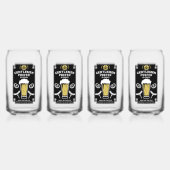 Duits Pilsner Bier en worst Blikvorm Glas (Achterkant)