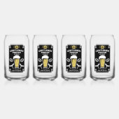 Duits Pilsner Bier en worst Blikvorm Glas (Voorkant)