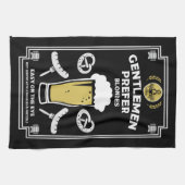 Duits Pilsner Bier en worst Theedoek (Horizontaal)