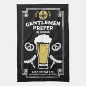 Duits Pilsner Bier en worst Theedoek (Verticaal)