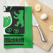 Duits Pilsner Bier en worst Theedoek (Quarter Fold)