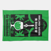 Duits Pilsner Bier en worst Theedoek (Horizontaal)