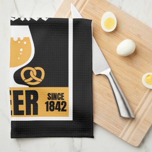 Duits Pilsner Bier en worst Theedoek (Quarter Fold)