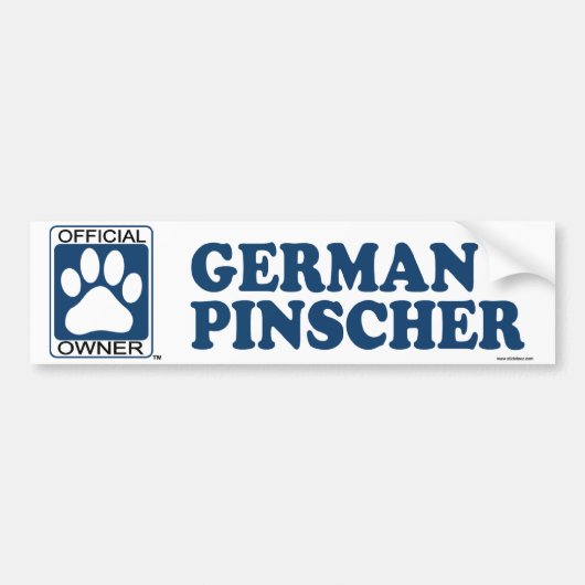 Duits Pinscher Blue Bumpersticker (Voorkant)
