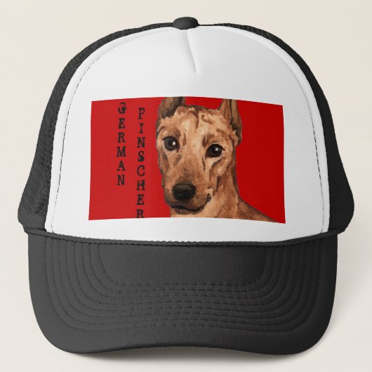 Duits Pinscher Color Block Trucker Pet (Voorkant)
