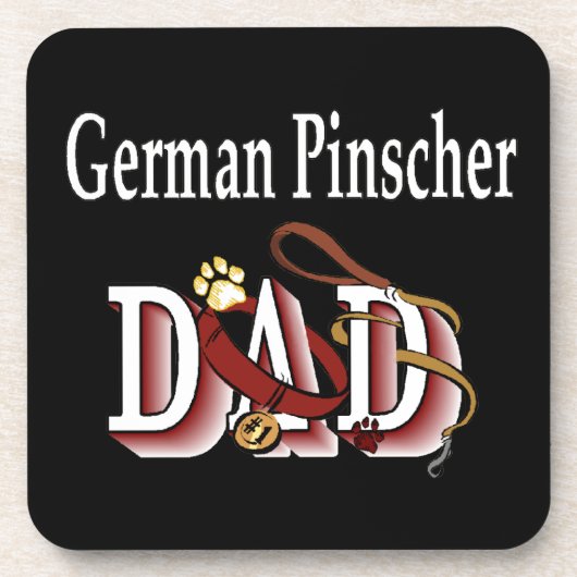 Duits Pinscher Dad Bier Onderzetter (Voorkant)