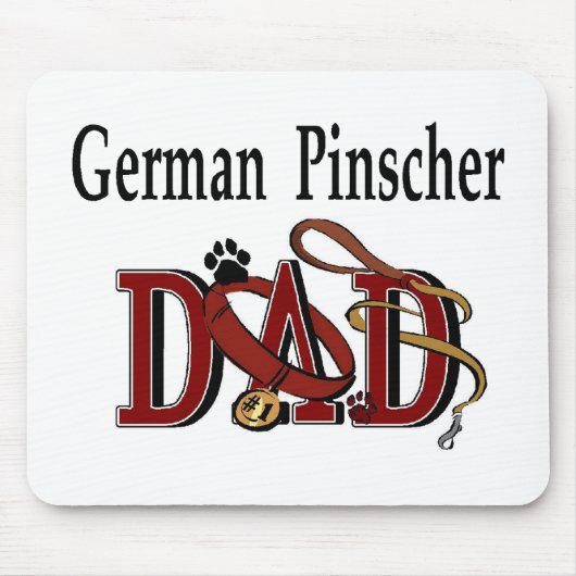 Duits Pinscher Dad Gifts Muismat (Voorkant)