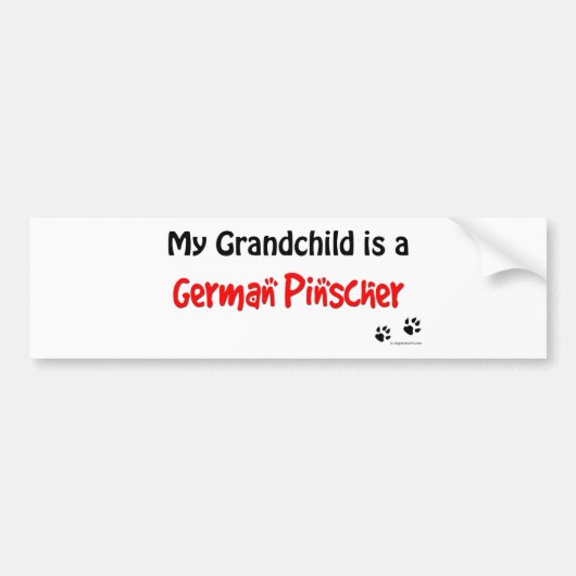 Duits Pinscher Grandchild Bumpersticker (Voorkant)