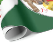 Duits Pinscher-kerstfeest Cadeaupapier (Rol Hoek)