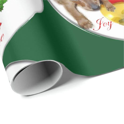 Duits Pinscher-kerstfeest Cadeaupapier (Rol Hoek)