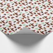 Duits Pinscher-kerstpapier Cadeaupapier (Hoek)