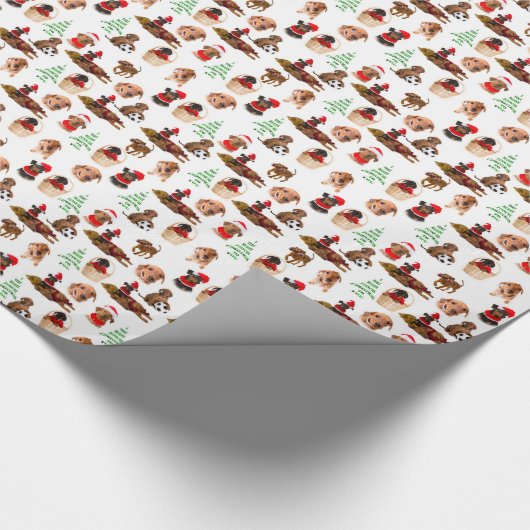 Duits Pinscher-kerstpapier Cadeaupapier (Hoek)