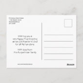 Duits | PRETTIG OOGSTDAANKSFEES | Thanksgiving Briefkaart (Achterkant)