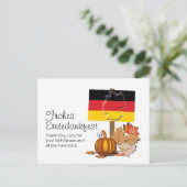 Duits | PRETTIG OOGSTDANKFEES | Thanksgiving Briefkaart (Staand voorkant)