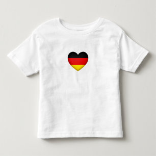Duits Pride Red Blwck Gold Heart Embleem Kinder Shirts