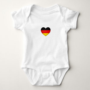 Duits Pride Red Blwck Gold Heart Embleem Romper