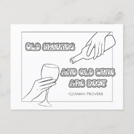 Duits Proverb Coloring Briefkaart