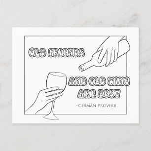 Duits Proverb Coloring Briefkaart